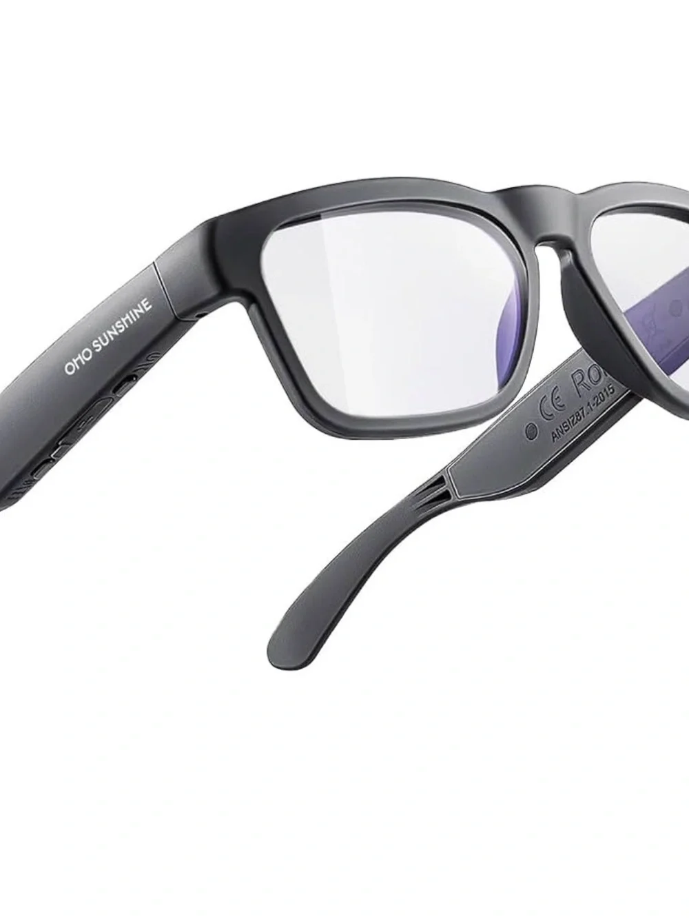 Unisex blue light blocking lens open ear smart glasses